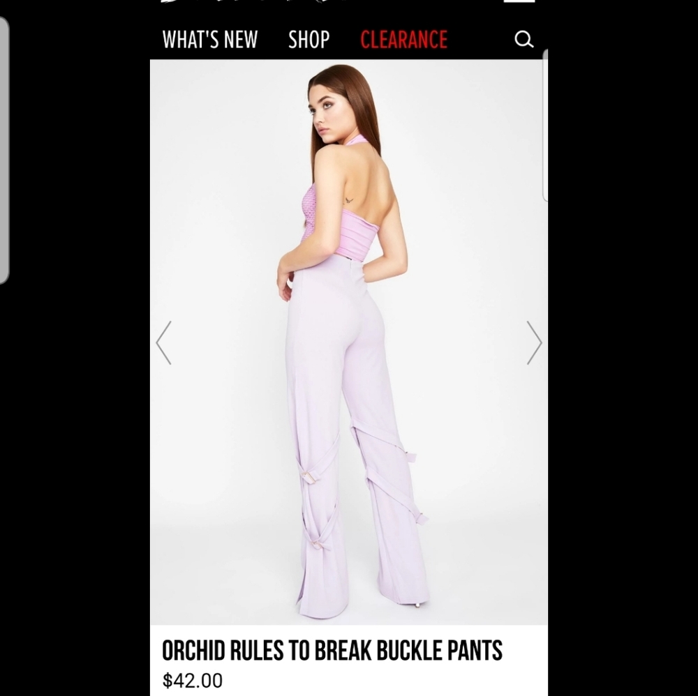 Orchid Buckle Pants 🌸